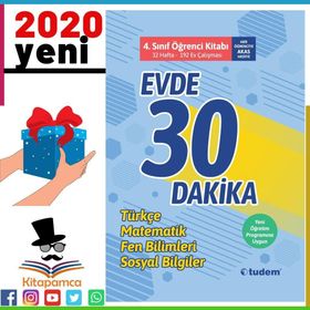 Tudem Yayınları 4.Sınıf Evde 30 Dakika Öğrenci Kitabı