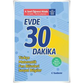 Tudem Yayınları 4.Sınıf Evde 30 Dakika Öğrenci Kitabı