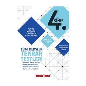 Tudem Yayınları 4. Sınıf Tüm Dersler Tekrar Testleri Soru Bankası