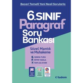 Tudem Yayınları 6. Sınıf Paragraf Soru Bankası