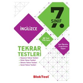 Tudem Yayınları 7. Sınıf İngilizce Tekrar Testleri