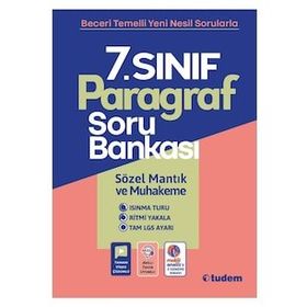 Tudem Yayınları 7. Sınıf Paragraf Soru Bankası