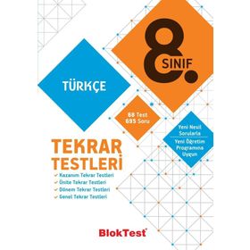 Tudem Yayınları 8. Sınıf Bloktest Türkçe Tekrar Testleri
