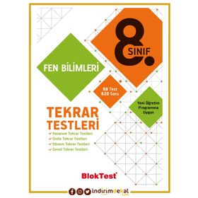 Tudem Yayınları 8. Sınıf Fen Bilimleri Tekrar Testleri Soru Bankası