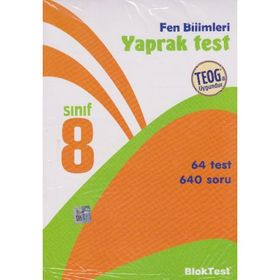 Tudem Yayınları 8. Sınıf Fen Bilimleri Tekrar Testleri Soru Bankası