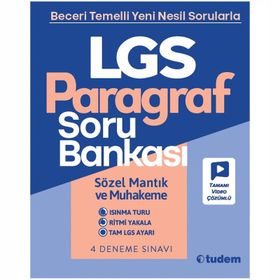Tudem Yayınları 8.Sınıf LGS Paragraf Soru Bankası