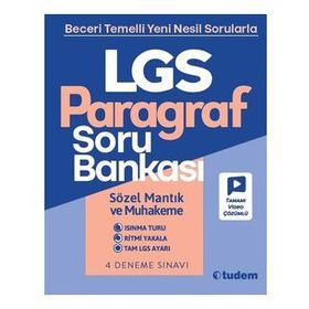 Tudem Yayınları 8.Sınıf LGS Paragraf Soru Bankası