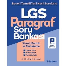 Tudem Yayınları 8.Sınıf LGS Paragraf Soru Bankası