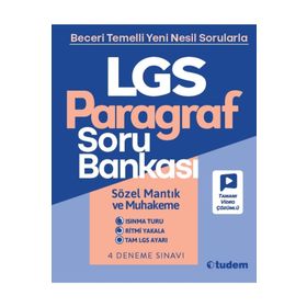 Tudem Yayınları 8.Sınıf LGS Paragraf Soru Bankası