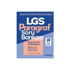 Tudem Yayınları 8.Sınıf LGS Paragraf Soru Bankası