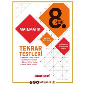 Tudem Yayınları 8. Sınıf Matematik Tekrar Testleri Soru Bankası