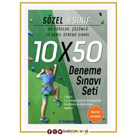 Tudem Yayınları 8. Sınıf Sözel 10×50 Deneme Sınavı Seti