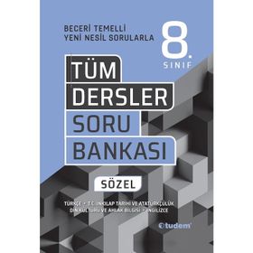 Tudem Yayınları 8.Sınıf Tüm Dersler Sayısal Sözel Soru Bankası Seti