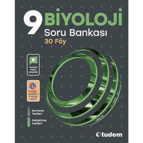 Tudem Yayınları 9. Sınıf Biyoloji 30 Föy Soru Bankası