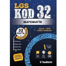 Tudem Yayınları - KOD 32 LGS Matematik 32 Hafta 4 Haftalık Tekrar