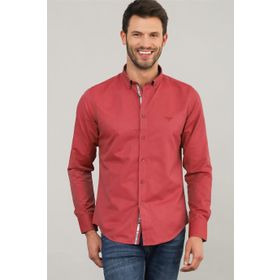 Tudors 1501150185 Slim Fit Dar Kesim Uzun Kol Poplin Oxford Erkek Gömlek