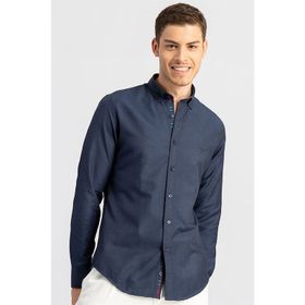 Tudors 1501150185 Slim Fit Dar Kesim Uzun Kol Poplin Oxford Erkek Gömlek