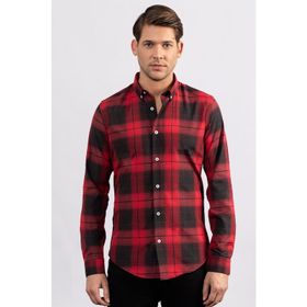 Tudors 1506332970 Slim Fit Dar Kesim Kareli Erkek Gömlek