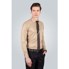 Tudors 1523256449 Modern Fit Dar Kesim Düz Saten Erkek Gömlek
