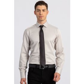 Tudors 1523256449 Modern Fit Dar Kesim Düz Saten Erkek Gömlek