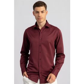 Tudors 1523256449 Modern Fit Dar Kesim Düz Saten Erkek Gömlek