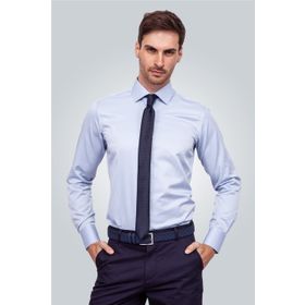Tudors 1523256449 Modern Fit Dar Kesim Düz Saten Erkek Gömlek