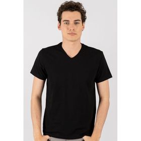 Tudors 16654 Slim Fit Dar Kesim V Yaka Düz Basıc Kısa Kol T-Shirt