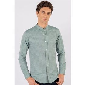 Tudors 1691144772 Slim Fit Uzun Kol Çizgili Hakim Yaka Erkek Gömlek