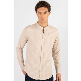 Tudors 1691144772 Slim Fit Uzun Kol Çizgili Hakim Yaka Erkek Gömlek