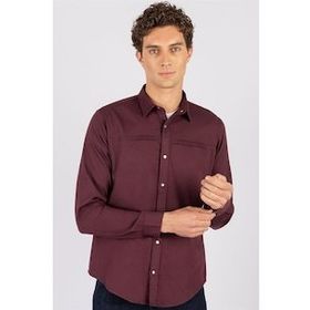 Tudors 1691466879 Slim Fit Uzun Kol Metal Düğme Denim Erkek Gömlek