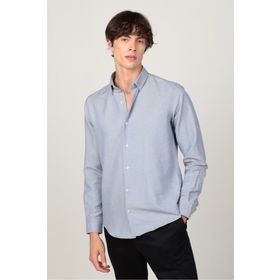 Tudors DR220085-810 Slim Fit Düğmeli Yaka Pamuklu Kolay Ütü Düz Erkek Gömlek