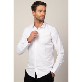 Tudors Modern Fit Uzun Kol Armürlü Kravatlık Erkek Gömlek
