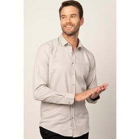 Tudors Modern Fit Uzun Kol Armürlü Kravatlık Erkek Gömlek