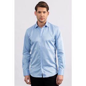 Tudors Modern Slim Fit Düz Saten Erkek Gömlek