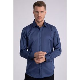 Tudors Modern Slim Fit Düz Saten Erkek Gömlek