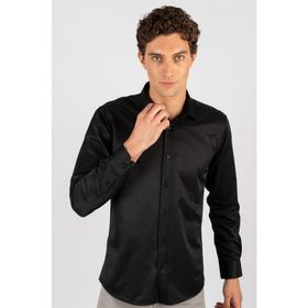 Tudors Modern Slim Fit Uzun Kol Düz Erkek Gömlek
