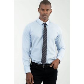 Tudors Modern Slim Fit Uzun Kol Düz Erkek Gömlek