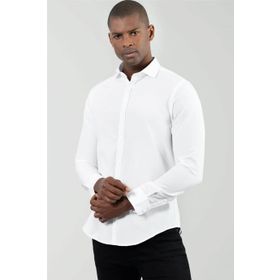 Tudors Slim Fit Dar Kesim Düz Erkek Gömlek