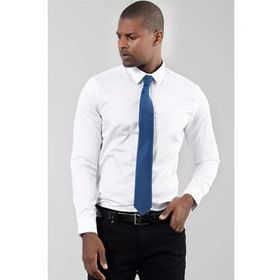 Tudors Slim Fit Dar Kesim Düz Saten Erkek Gömlek