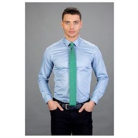 Tudors Slim Fit Dar Kesim Düz Saten Erkek Gömlek