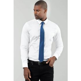 Tudors Slim Fit Dar Kesim Düz Saten Erkek Gömlek