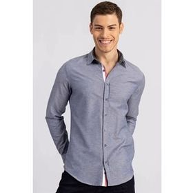 Tudors Slim Fit Dar Kesim Düz Spor Erkek Gömlek