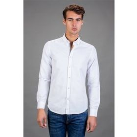 Tudors Slim Fit Dar Kesim Düz Spor Erkek Gömlek