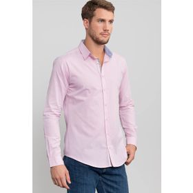 Tudors Slim Fit Dar Kesim Düz Spor Erkek Gömlek