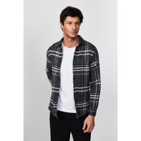 Tudors Slim Fit Dar Kesim Kareli Kışlık Oduncu Erkek Gömlek
