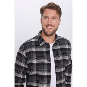 Tudors Slim Fit Dar Kesim Kareli Kışlık Oduncu Erkek Gömlek