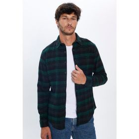 Tudors Slim Fit Dar Kesim Kareli Kışlık Oduncu Erkek Gömlek
