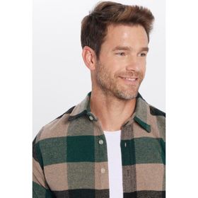 Tudors Slim Fit Dar Kesim Kareli Kışlık Oduncu Erkek Gömlek