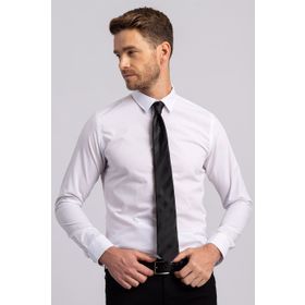 Tudors Slim Fit Dar Kesim Küçük Yaka Düz Erkek Gömlek