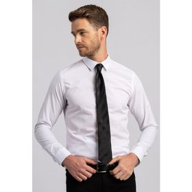 Tudors Slim Fit Dar Kesim Küçük Yaka Düz Erkek Gömlek